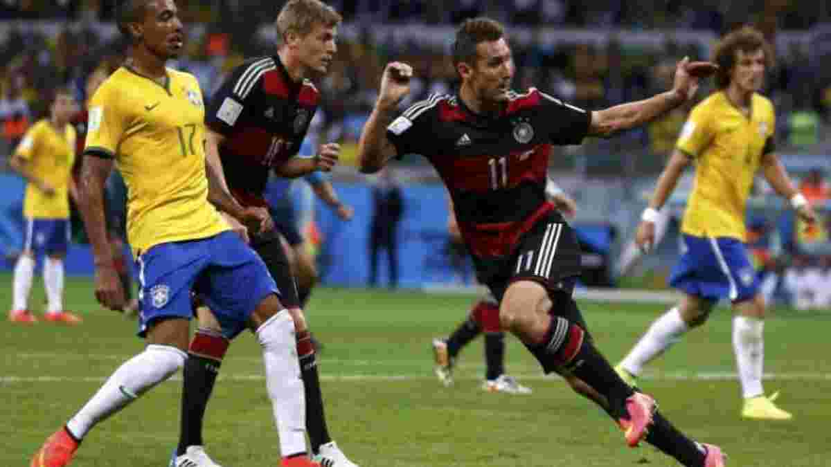 Клозе - Роналдо - 16:15, Германия - Бразилия - 5:0. GIF