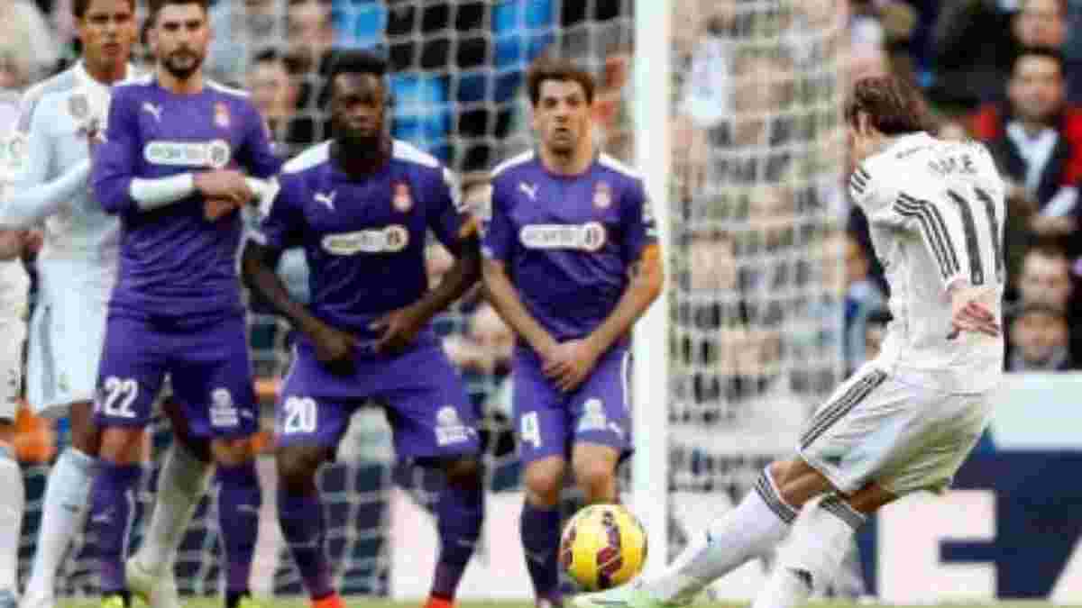 "Реал" в третий раз подряд в Примере забил наибольшее количество голов со штрафных