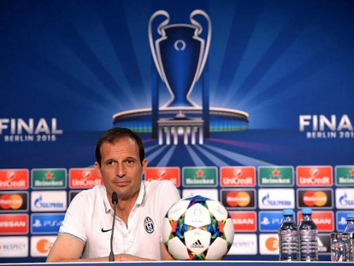 Аллегрі під час прес-конференції у Берліні