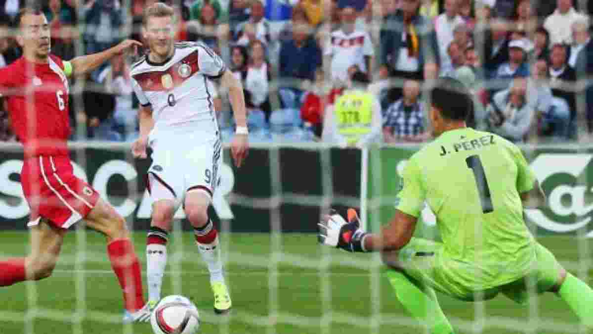 Евро-2016: Немцы издеваются над Гибралтаром, Фареры второй раз в отборе бьют греков