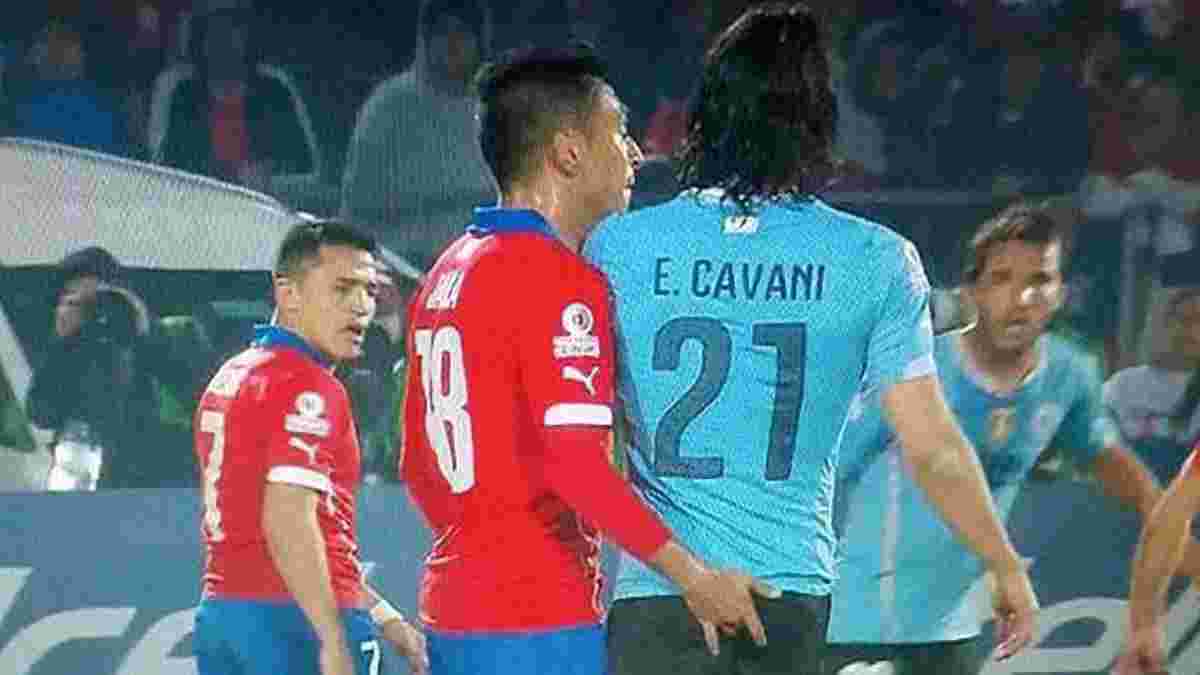 Чилийского игрока, спровоцировавшего Кавани, дисквалифицировали и оштрафовали