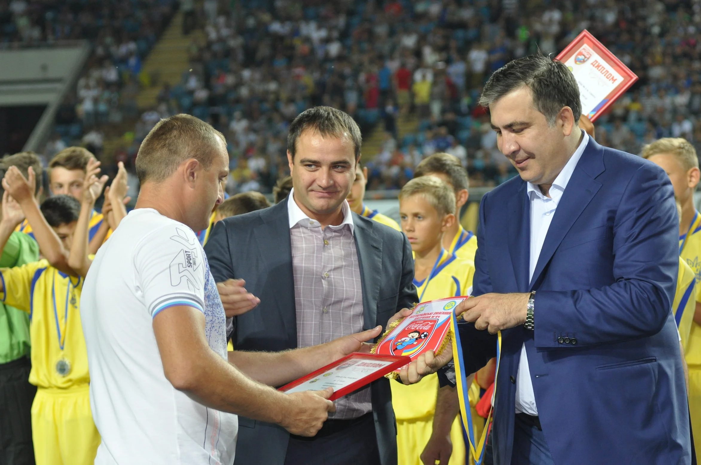 Андрей Павелко и Михаил Саакашвили / Фото Виктор Перегняк