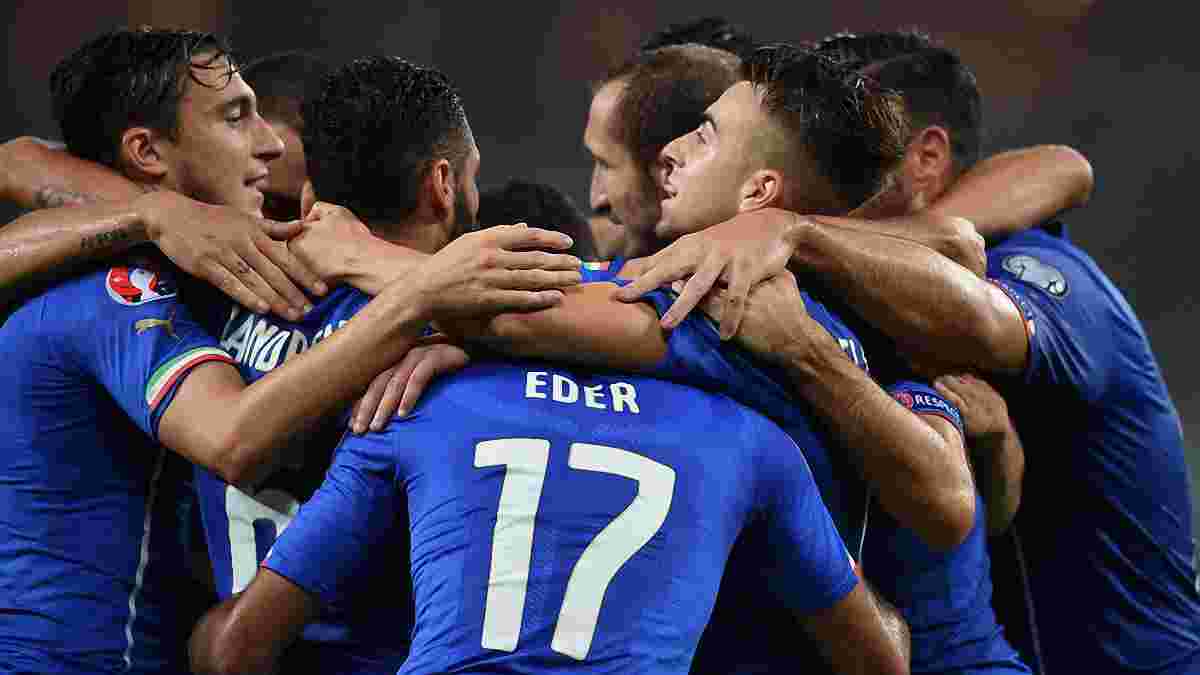 Отбор Евро-2016: Италия завоевала путевку во Францию, Латвия феерила в Исландии