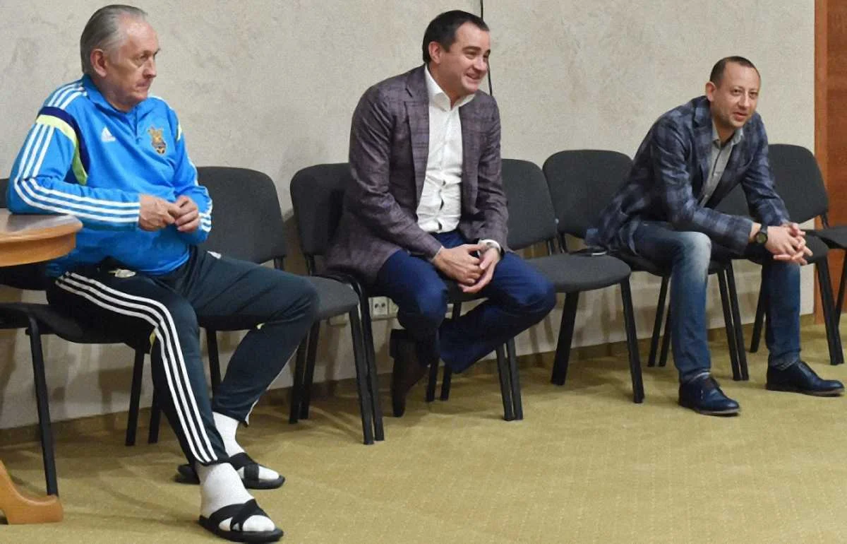 Павелко на зустрічі зі збірною / фото П. Кубанов