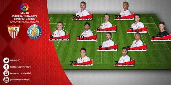 Севілья, Коноплянка вперше у стартовому складі