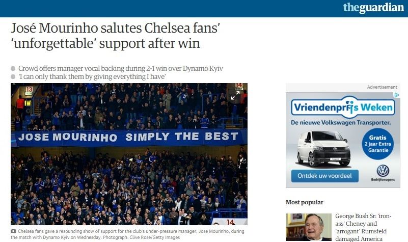 The Guardian, Челсі, динамо, ЛЧ