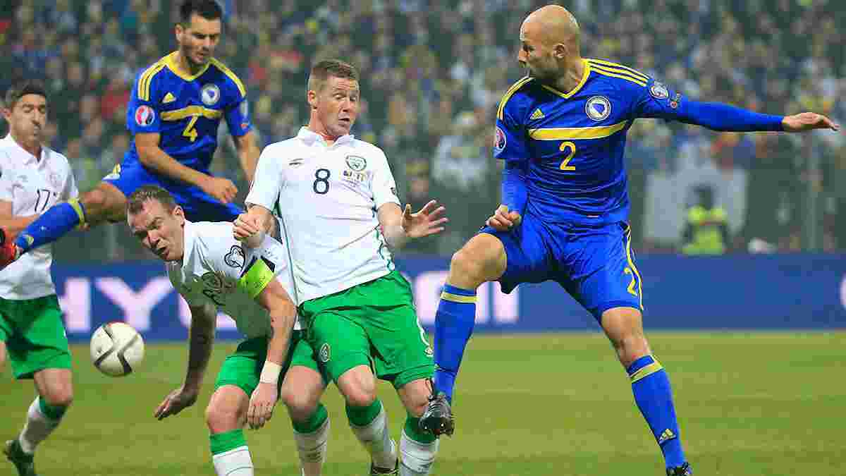 Джеко спас Боснию от поражения в матче плей-офф Евро-2016 против Ирландии