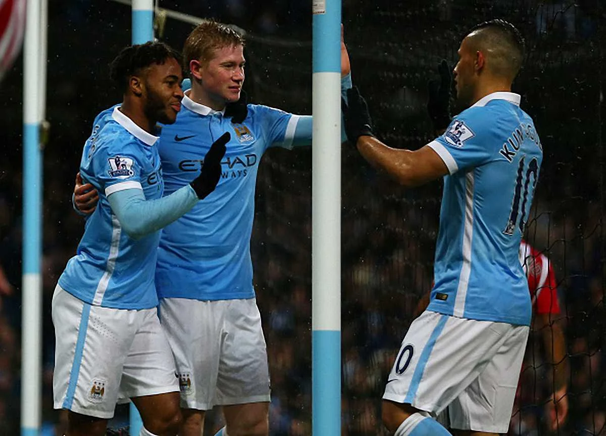 Щасливі "містяни" святкують черговий забитий м'яч / Getty Images