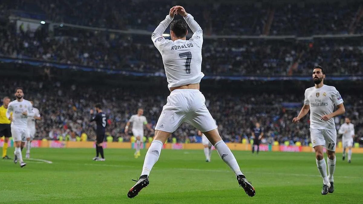 Роналду празднует гол в ворота "Мальме" / UEFA