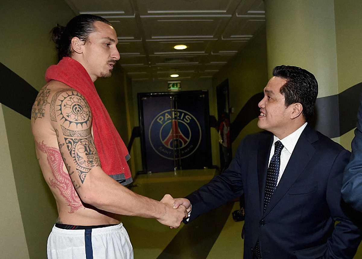 Златан Ібрагімовіч та власник "Інтера" Ерік Тохір / GettyImages