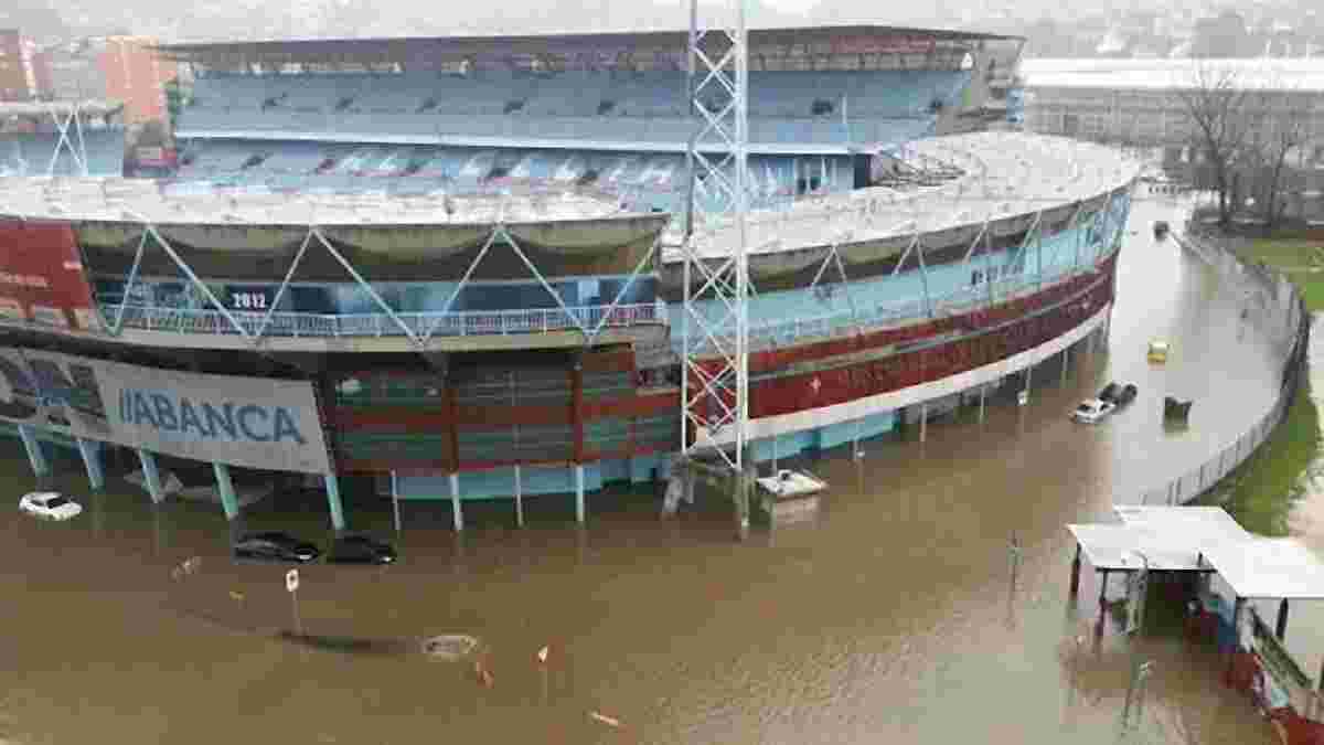 Матч "Сельта" - "Атлетико" под угрозой срыва - потоп даже в раздевалках (ФОТО)