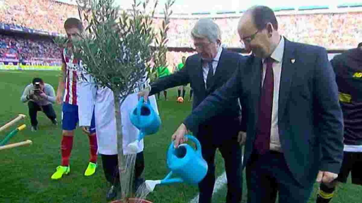 "Севілья" та "Атлетіко" посадили дерево миру прямо на полі (ФОТО)