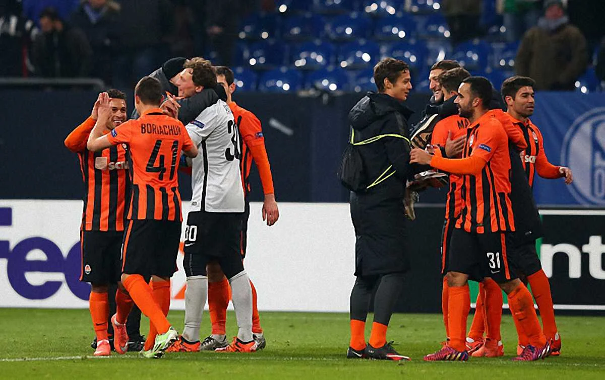 "Шахтер" празднует победу в Гельзенкирхене / GettyImages