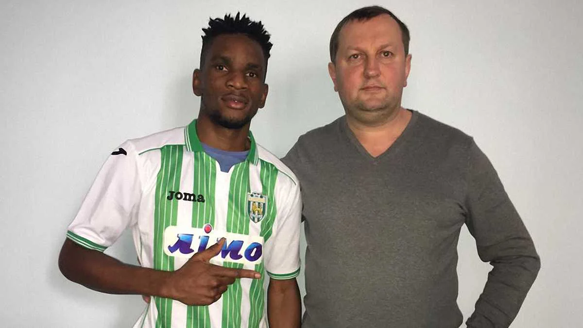 Габриэль Окечукву и агент Игорь Кривенко / Фото из соцсетей