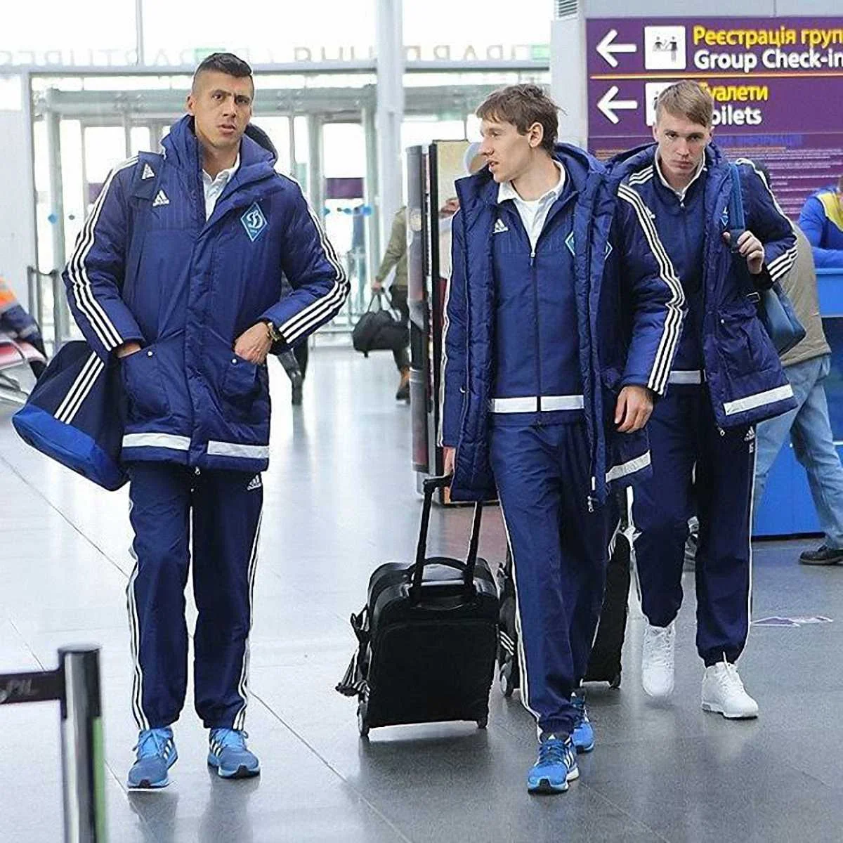 Хачеріді і Гармаш в аеропорту / фото ФК "Динамо"