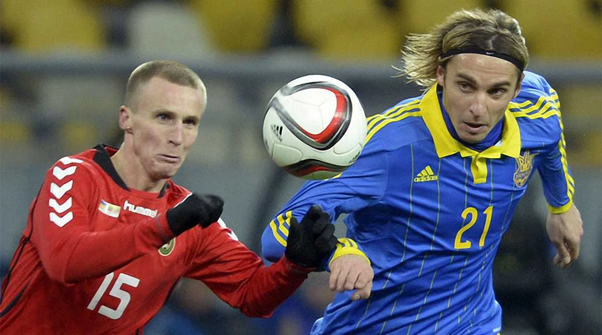 Андрій Пилявський (праворуч) у збірній України / Фото соцмережі