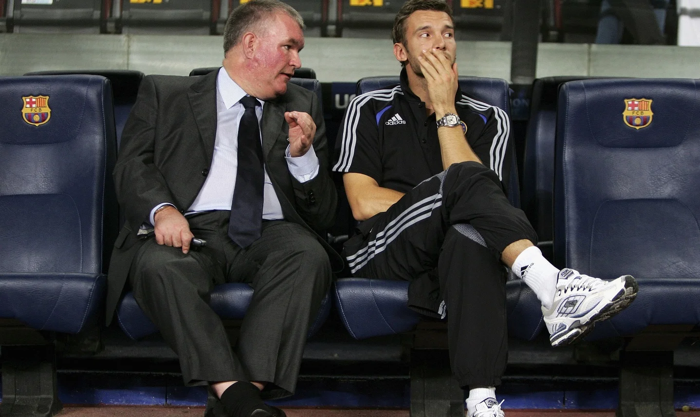 Шевченко на "Камп Ноу". Фото: Getty Images