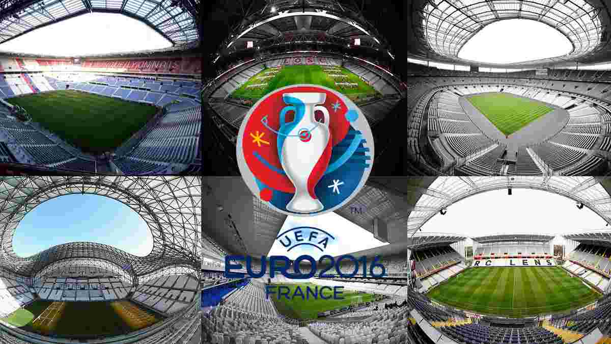 Все стадионы финальной части Евро-2016