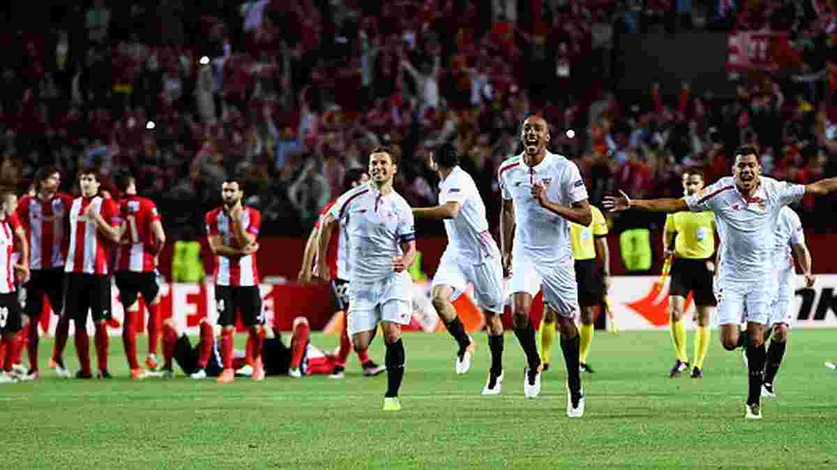 Коноплянка помог "Севилье" в серии пенальти одолеть "Атлетик" и выйти в полуфинал Лиги Европы