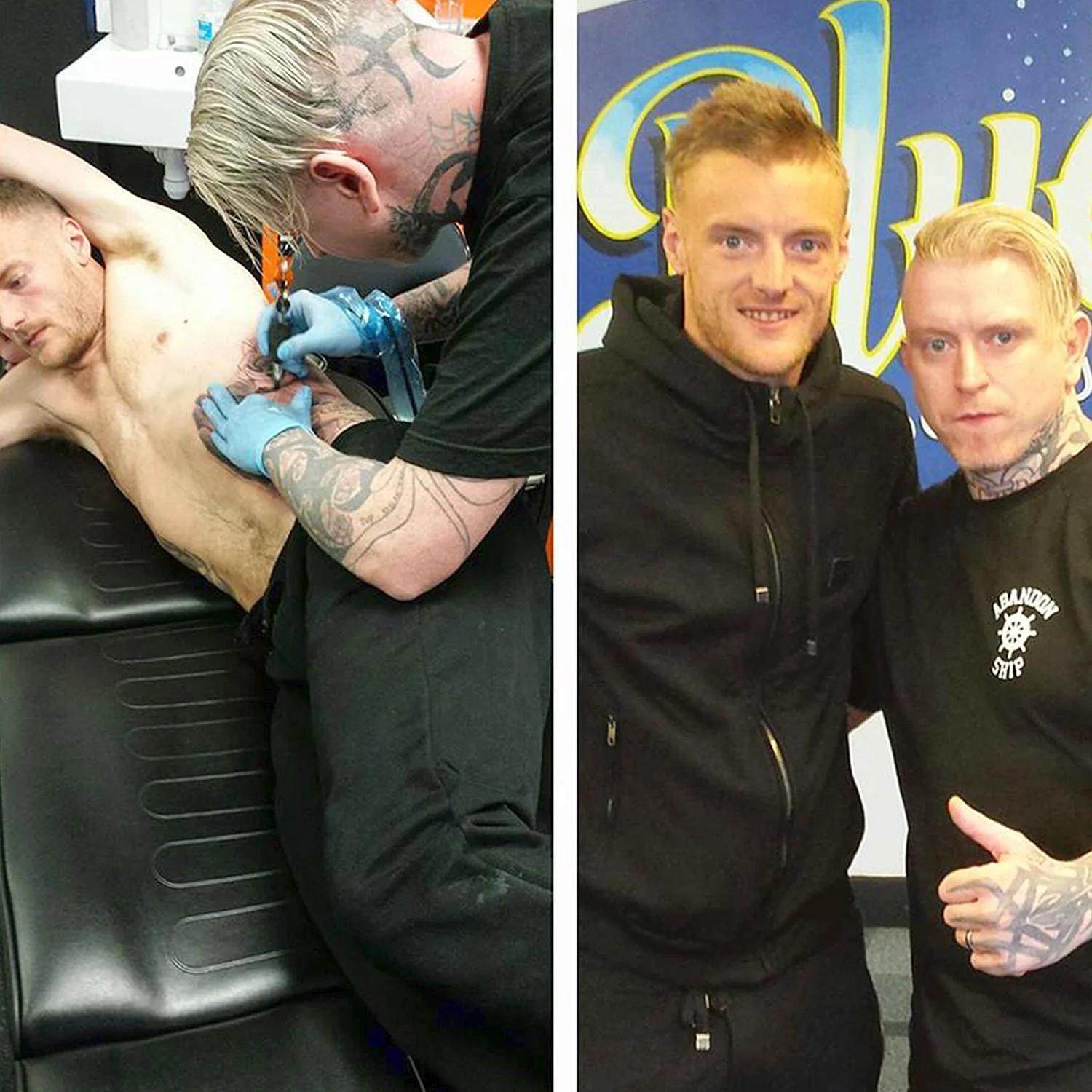 Джеймі Варді та його тату-майстер / фото PA