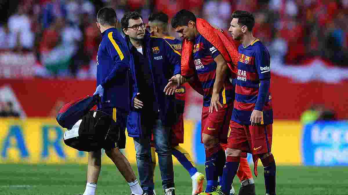Суарес не смог сдержать слез из-за травмы в финале Кубка Испании