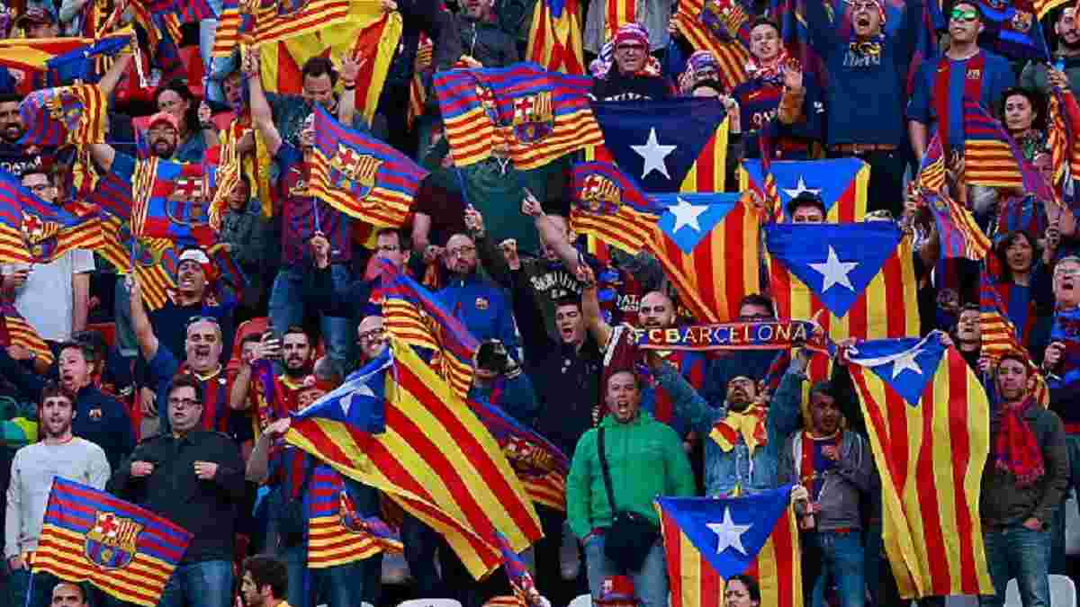 УЕФА наказал "Барселону" за демонстрацию флагов, символизирующих независимость Каталонии