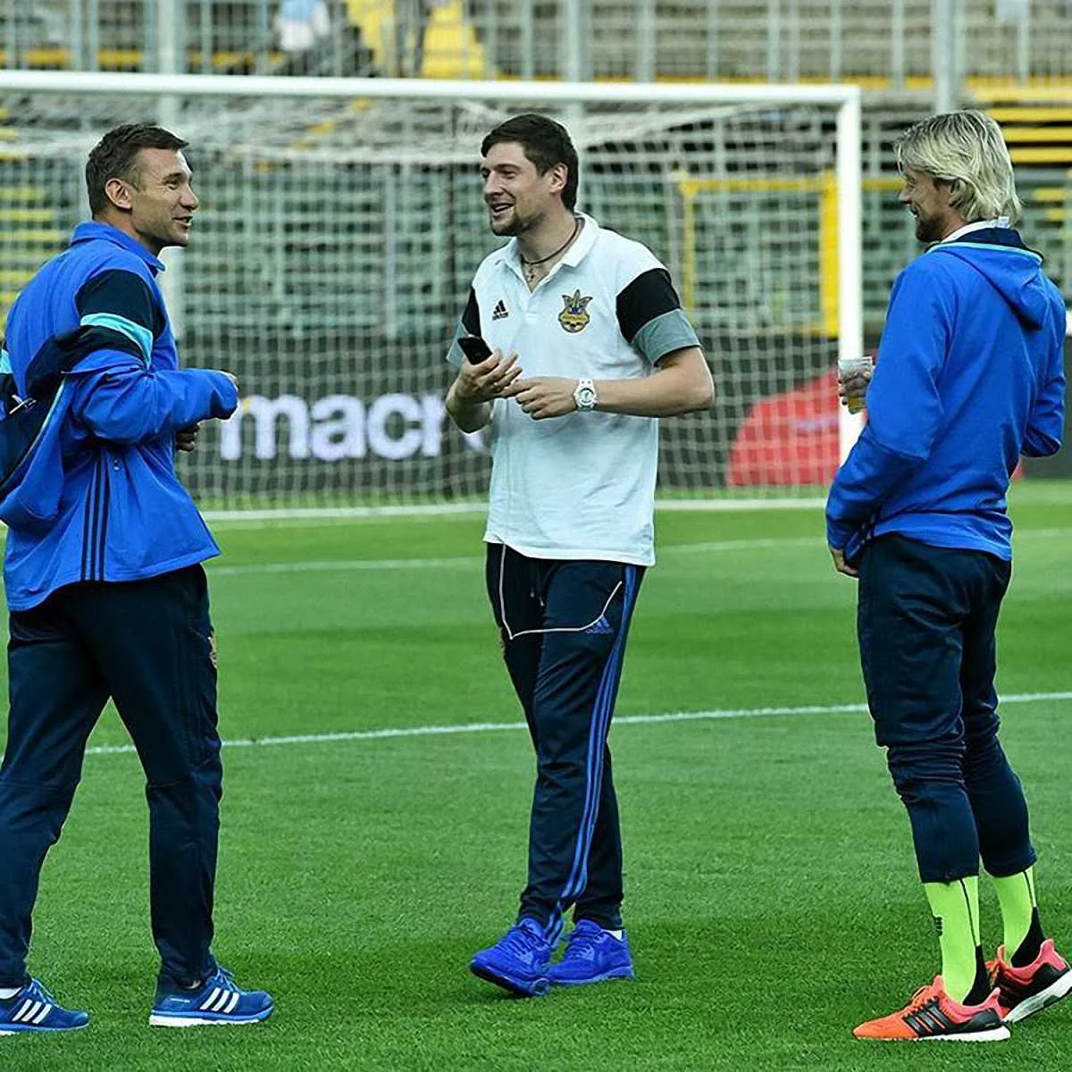 Селезнёв вместе с Швеченком и Тимощуком / фото ФФУ