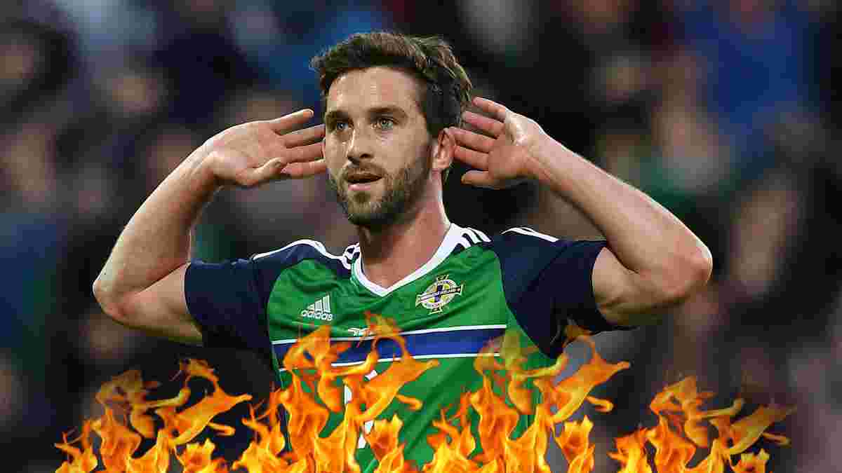 "Will Grigg's on fire". Как футболист Северной Ирландии стал звездой вирусного фанатского хита