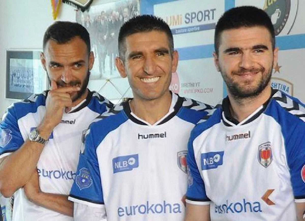 Цурри, Янузи и Даллку на презентации / ФК "Приштина"