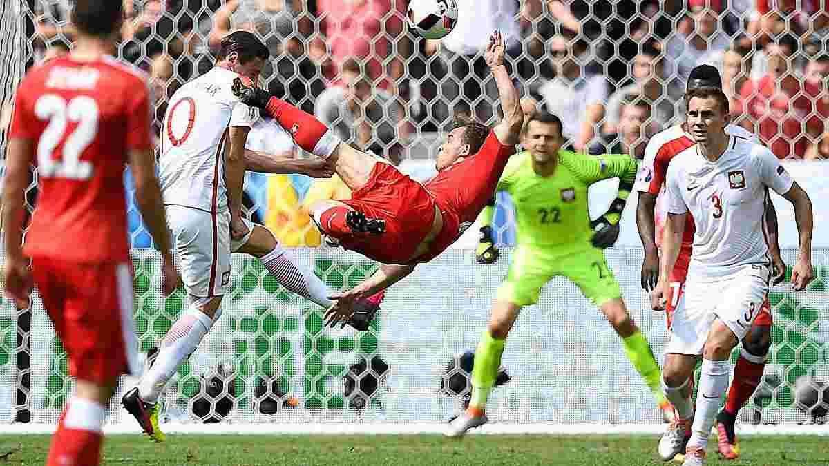 Невероятный гол помог Шакири стать "Игроком матча" в поединке против Польши