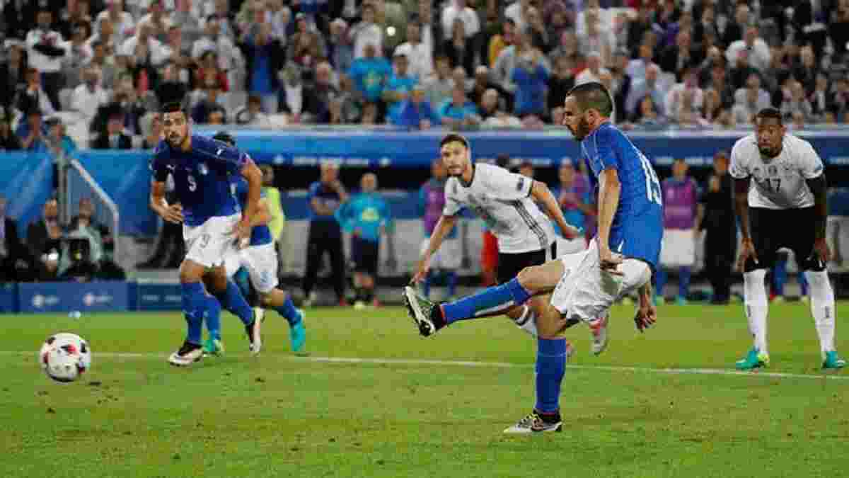 Пенальти в ворота Германии стал для Бонуччи первым в карьере