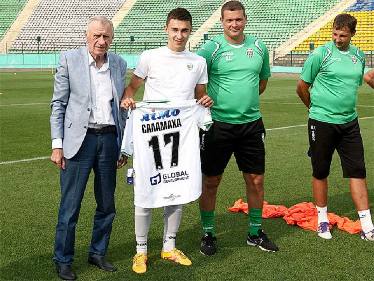 Максим Саламаха с руководством клуба / ФК "Карпаты"