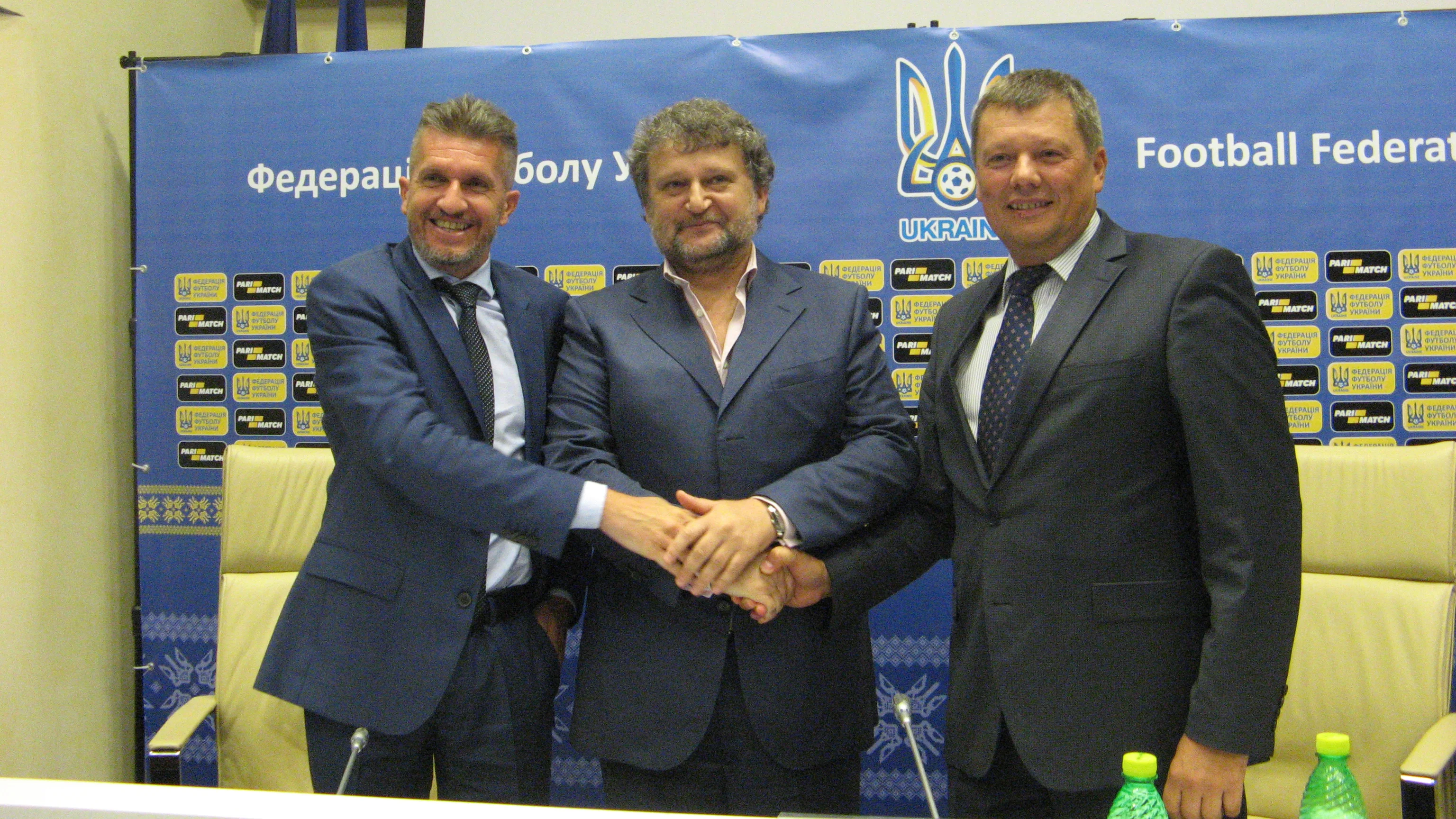 Слева направо: Франческо Баранка, Олег Шкреба, Вадим Мисюра / Фото: Футбол 24