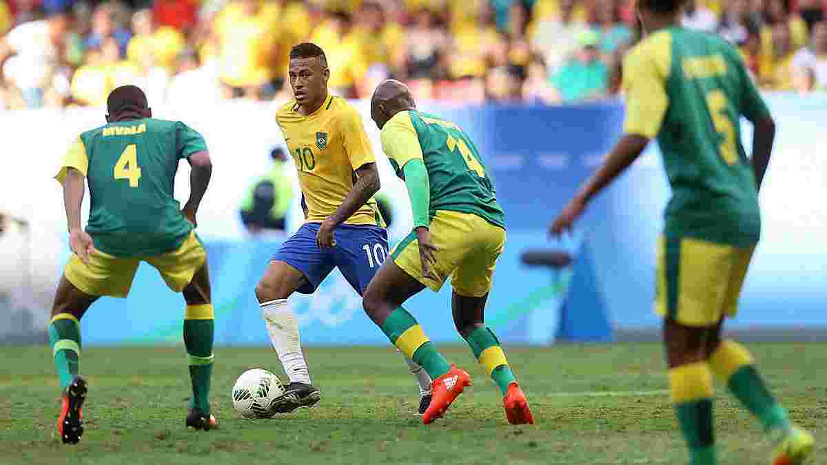 Олимпиада-2016: Бразилия с Неймаром в большинстве не обыграла ЮАР, Германия спаслась с чемпионами