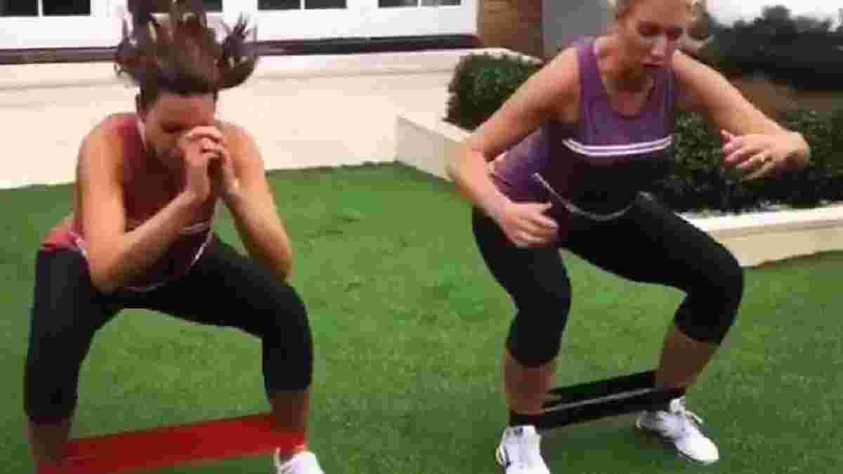 Жены Терри и Беговича порвали сеть видео совместной фитнес-зарядки