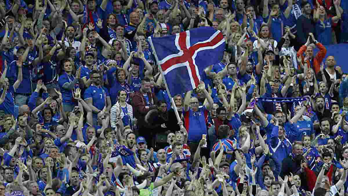 Исландские фаны повторили знаменитое празднование после выхода женской сборной на Евро-2017