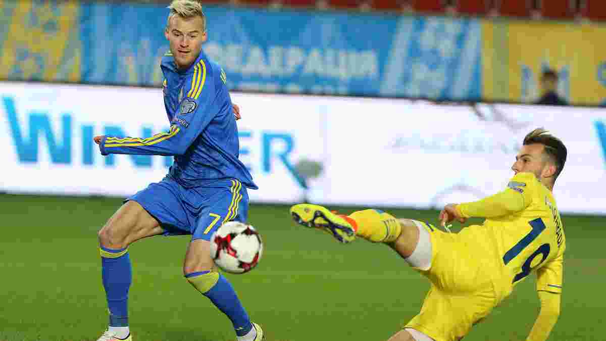 Ярмоленко на 2 гола приблизился к Шевченко в списке бомбардиров сборной Украины