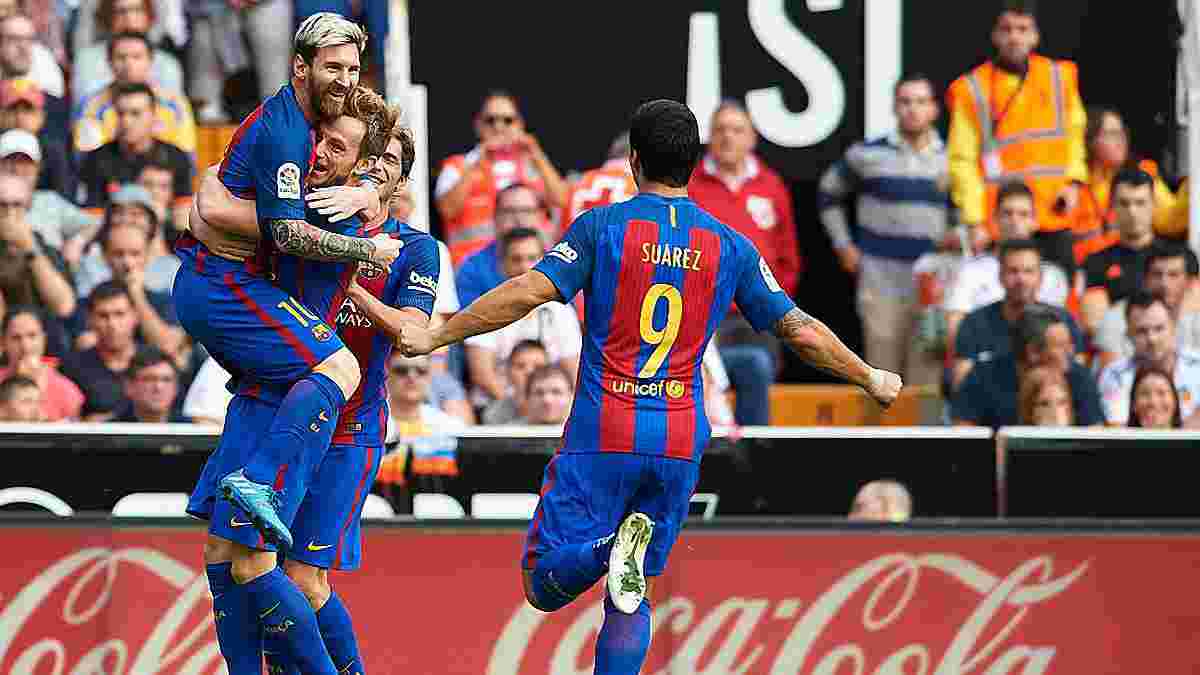 "Барселона" на последних секундах одержала волевую победу над "Валенсией"