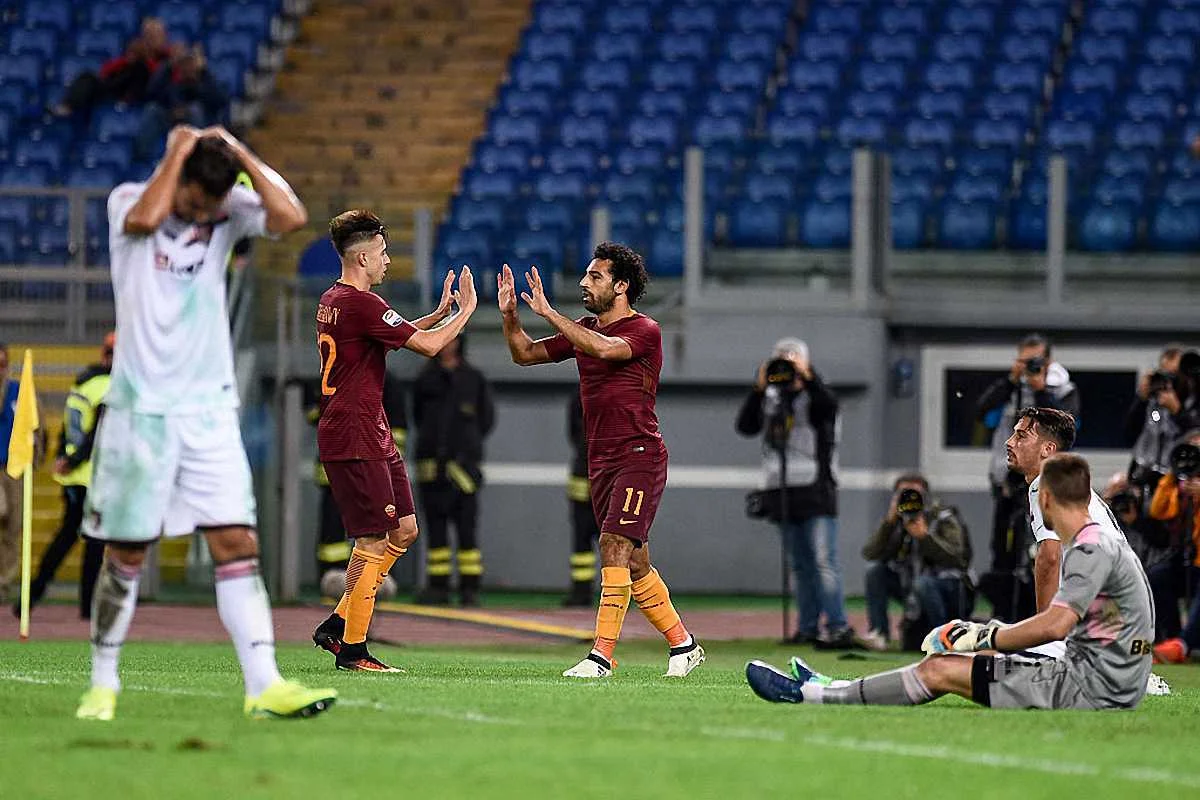 Эль-Шаарави и Салах на фоне подавленных сицилийцев / Getty Images