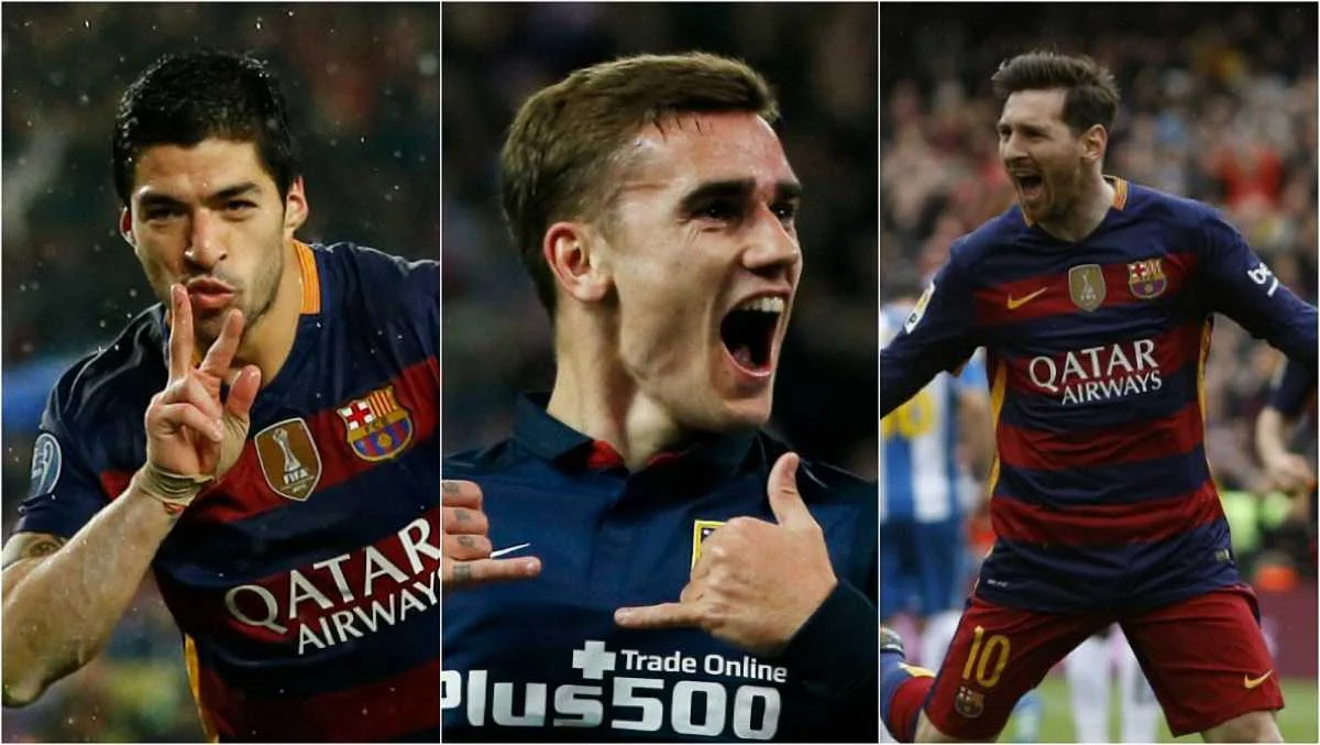 Антуан Гризманн (по центру) – лучший игрок Ла Лиги сезона 2015/16 / фото The18