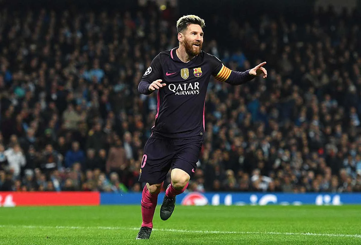 Месси празднует гол / getty images