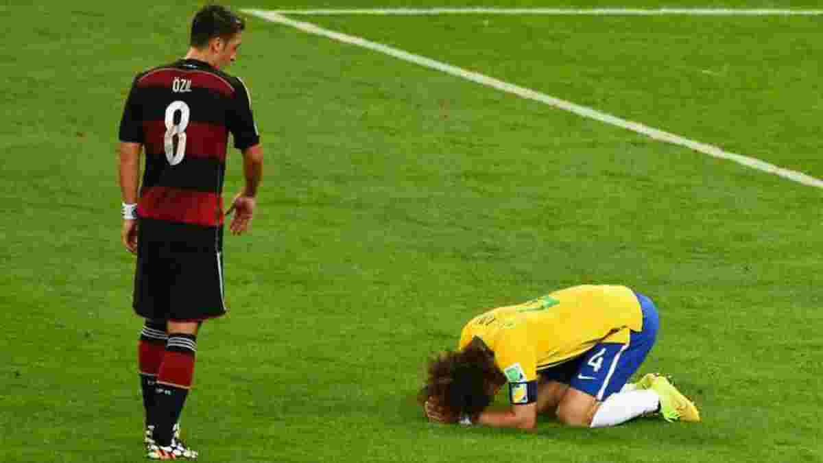 Озил признался, что сказал заплаканному Давиду Луиcу после разгромного поражения Бразилии от Германии на ЧМ-2014