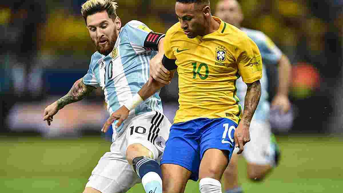 Бразилия разбила Аргентину в отборе ЧМ-2018