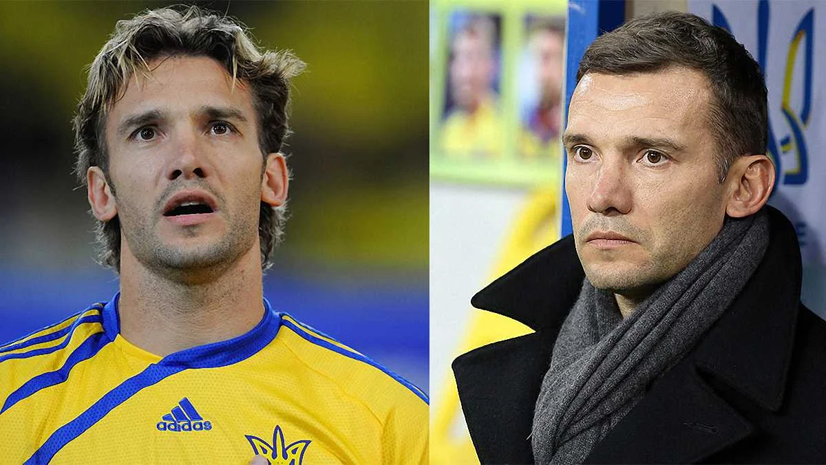 Андрей Шевченко в сборной Украины в двух разных ролях