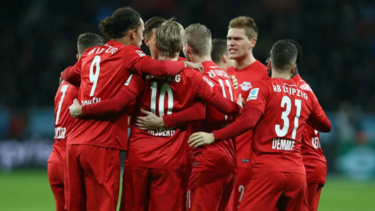 "РБ Лейпциг" святкує перемогу / Getty Images