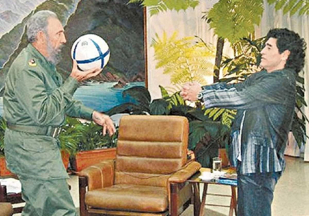 Фідель Кастро та Дієго Марадона