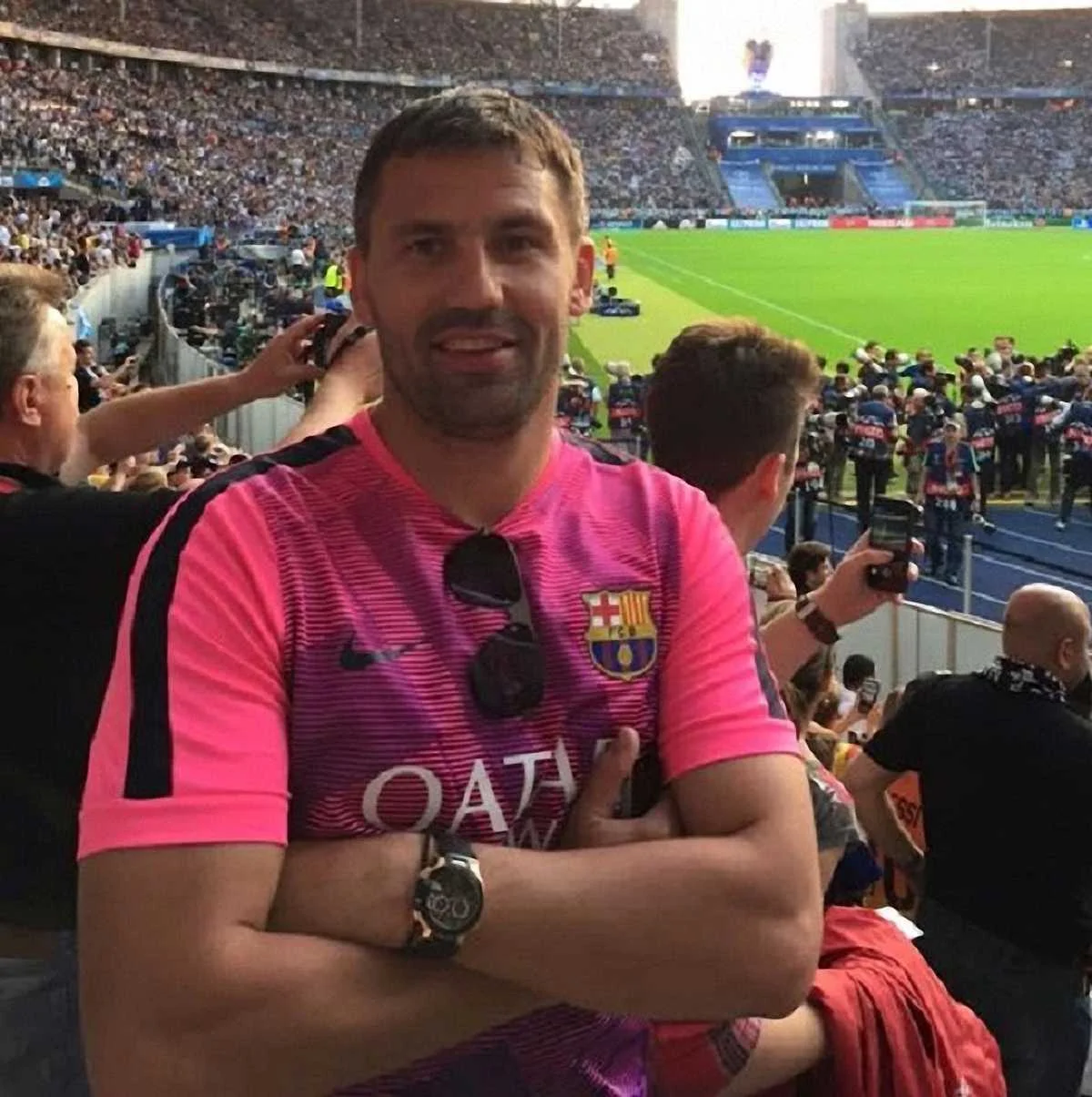 Тарас на матчі "Барселони" / фото з соцмереж