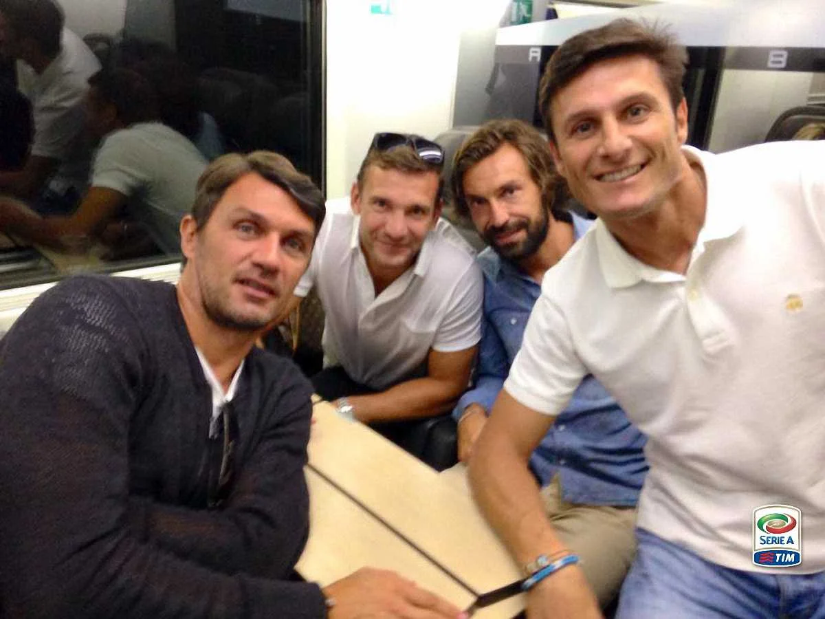 Динозавры Кальчо Мальдини с Дзанетти в компании Шевченко и Пирло