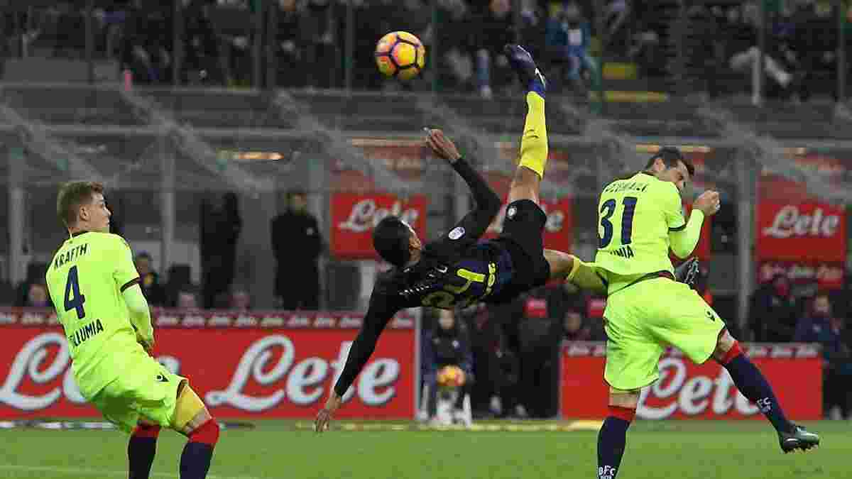 Как Мурильо забил классный гол бисиклетой в матче "Интер" – "Болонья"