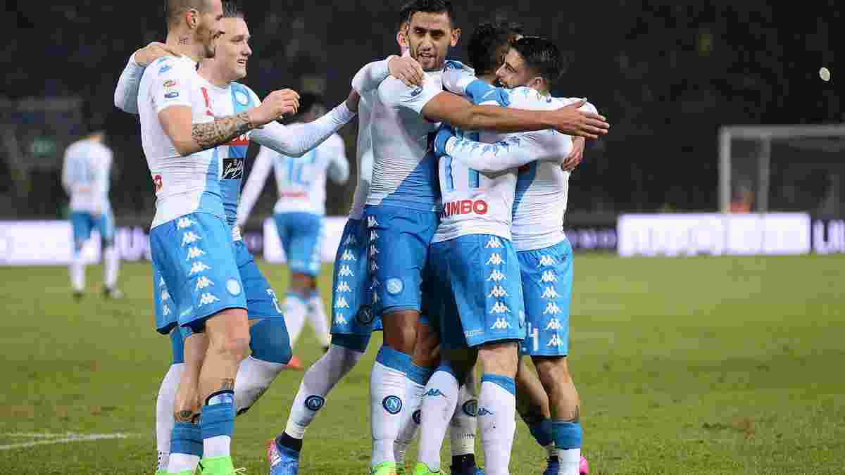"Наполи" впервые в истории забил 7 голов в выездном матче Серии А